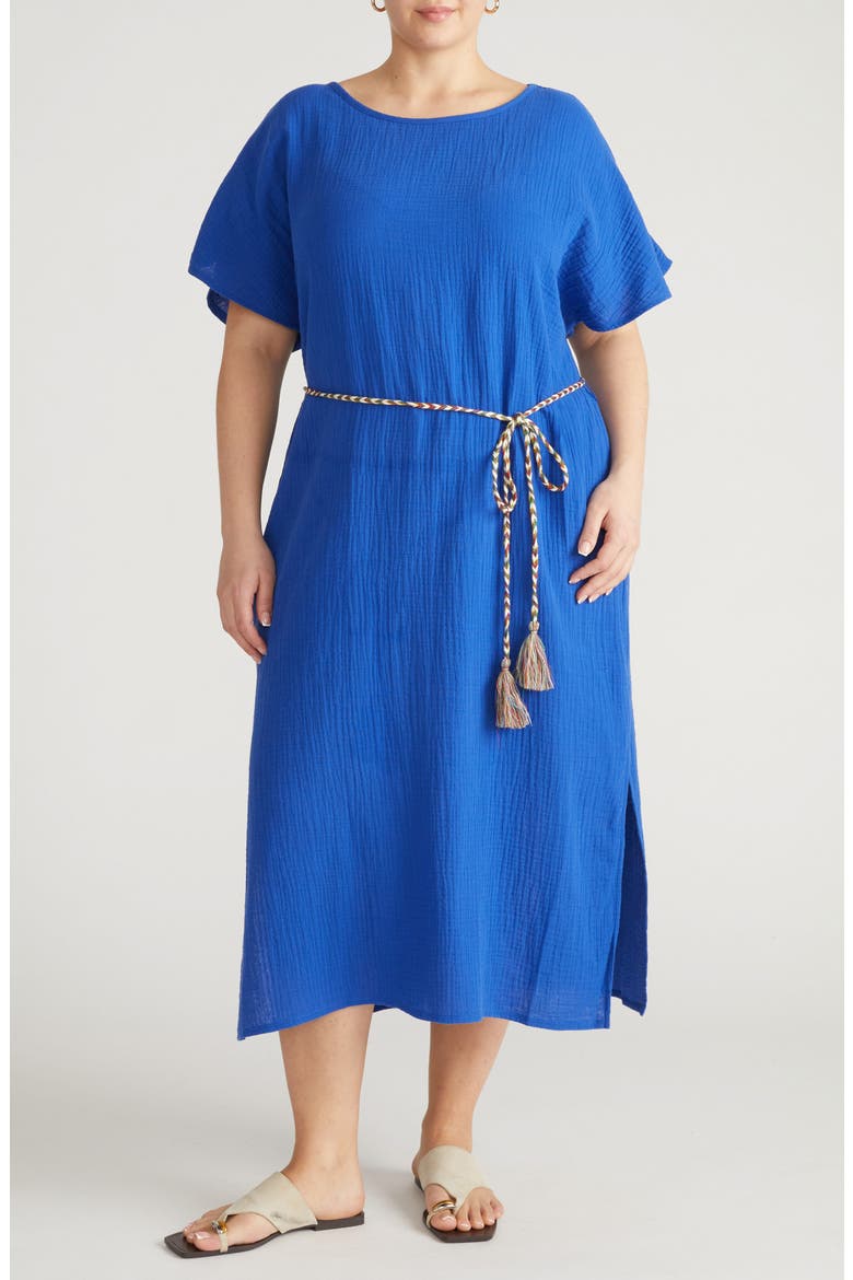 Landsbury Cotton Gauze Dress, Main, color, ULTRAMARINE BLUE