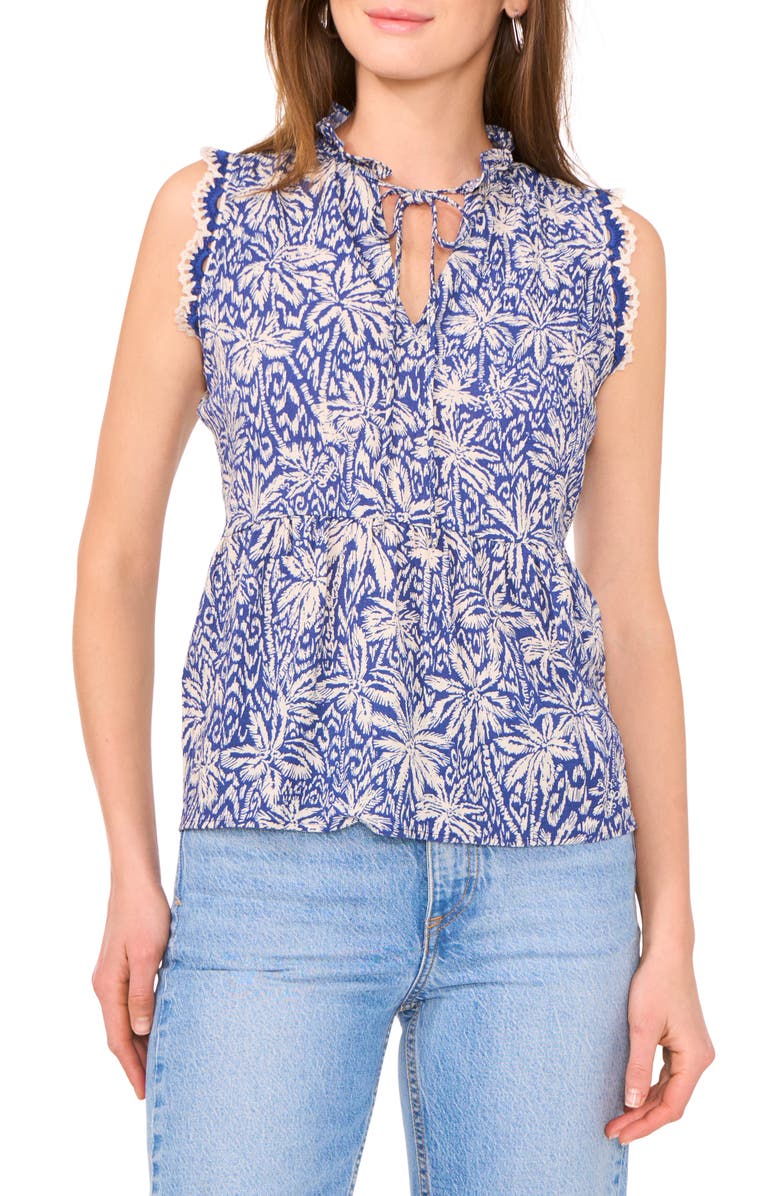 CeCe Tie Neck Sleeveless Top, Main, color, 