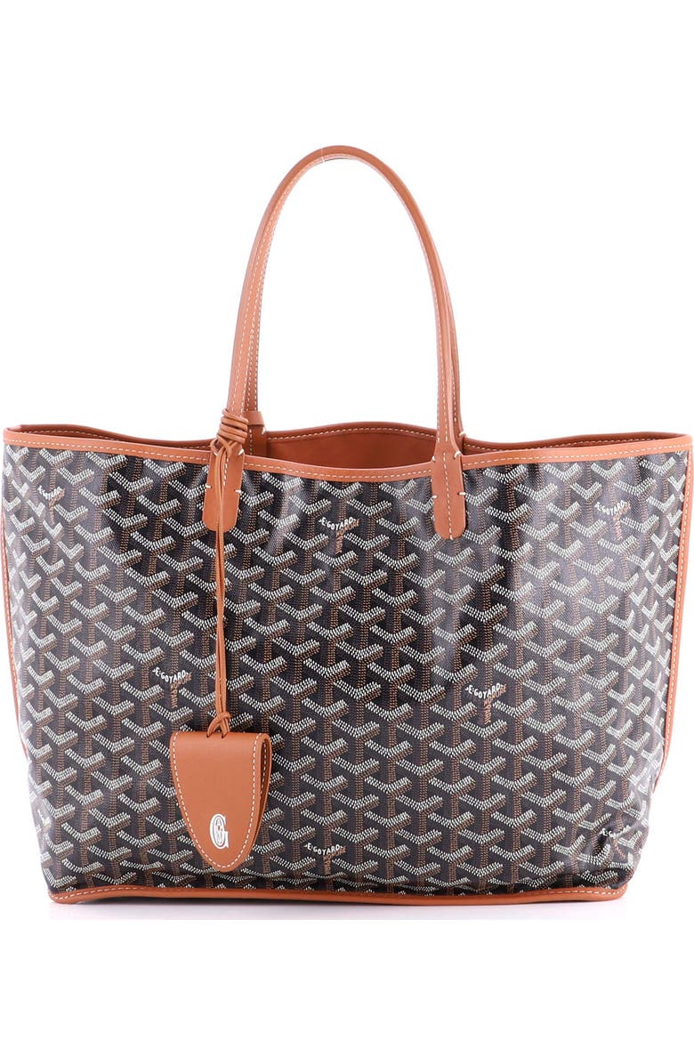 Pre-Owned Goyard Anjou Reversible Tote Coated Canvas PM, Main, color, Brown