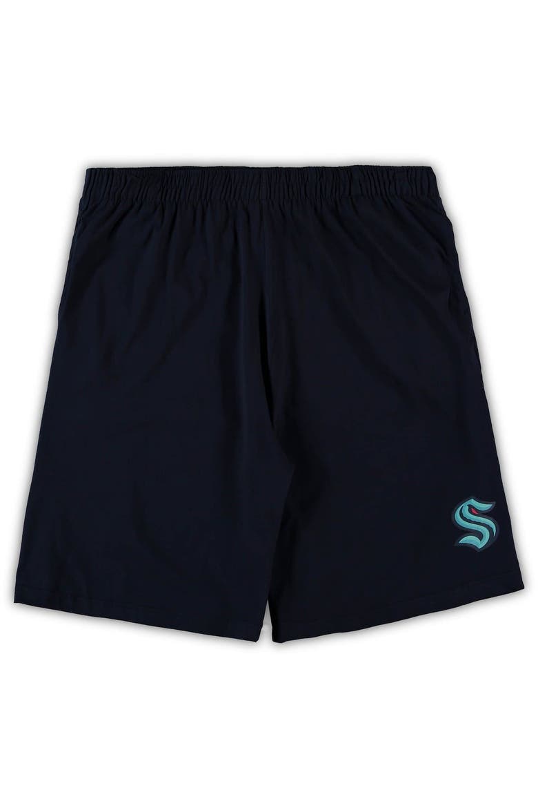 Men's Concepts Sport Deep Sea Blue/Heathered Charcoal Seattle Kraken Big & Tall T-Shirt & Shorts Sleep Set, Alternate, color, Navy