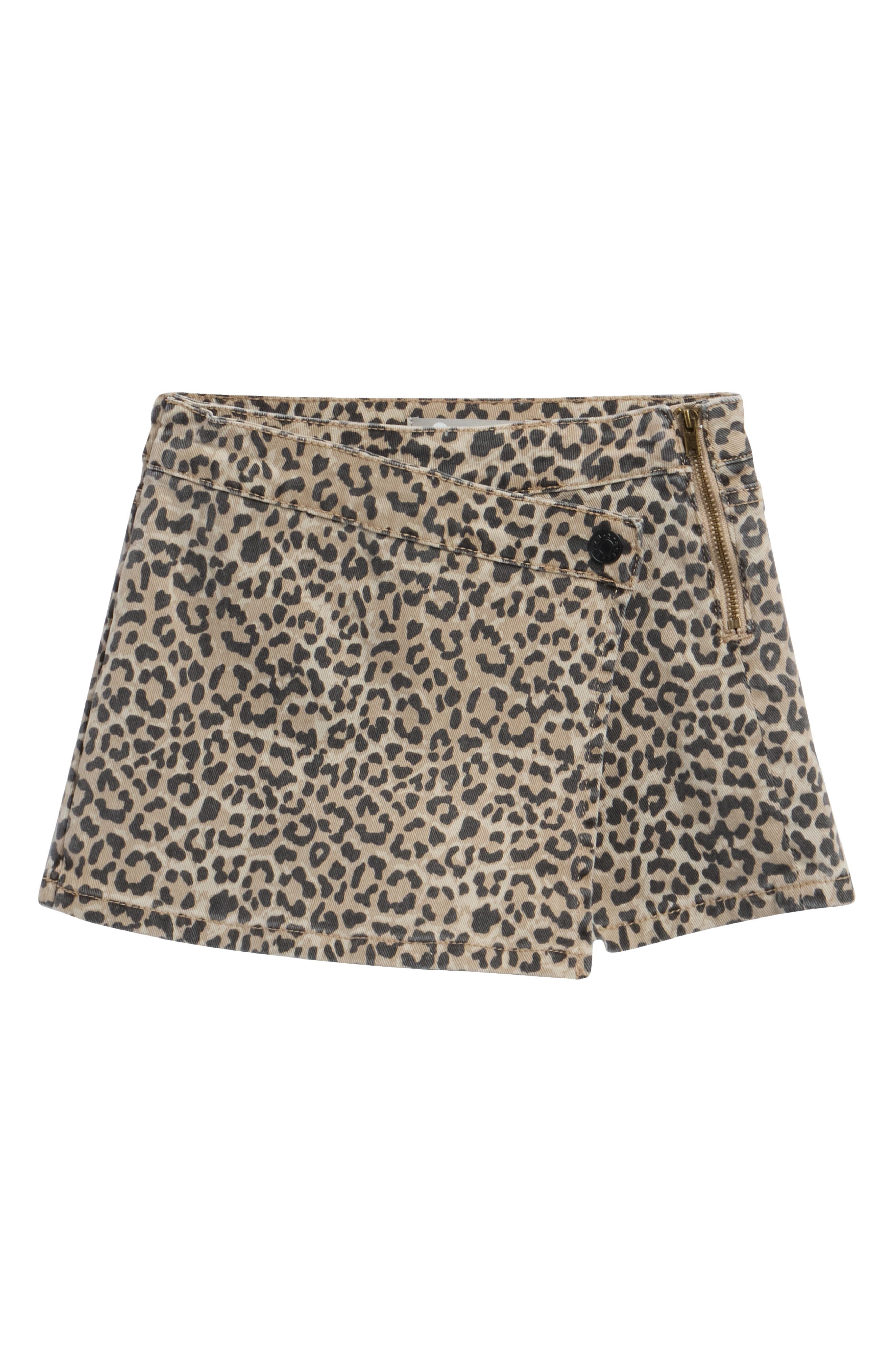 Kids' Leopard Print Overflap Skort