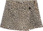 Tractr Kids' Leopard Print Overflap Skort