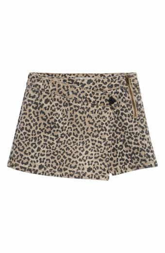 Kids' Leopard Print Overflap Skort