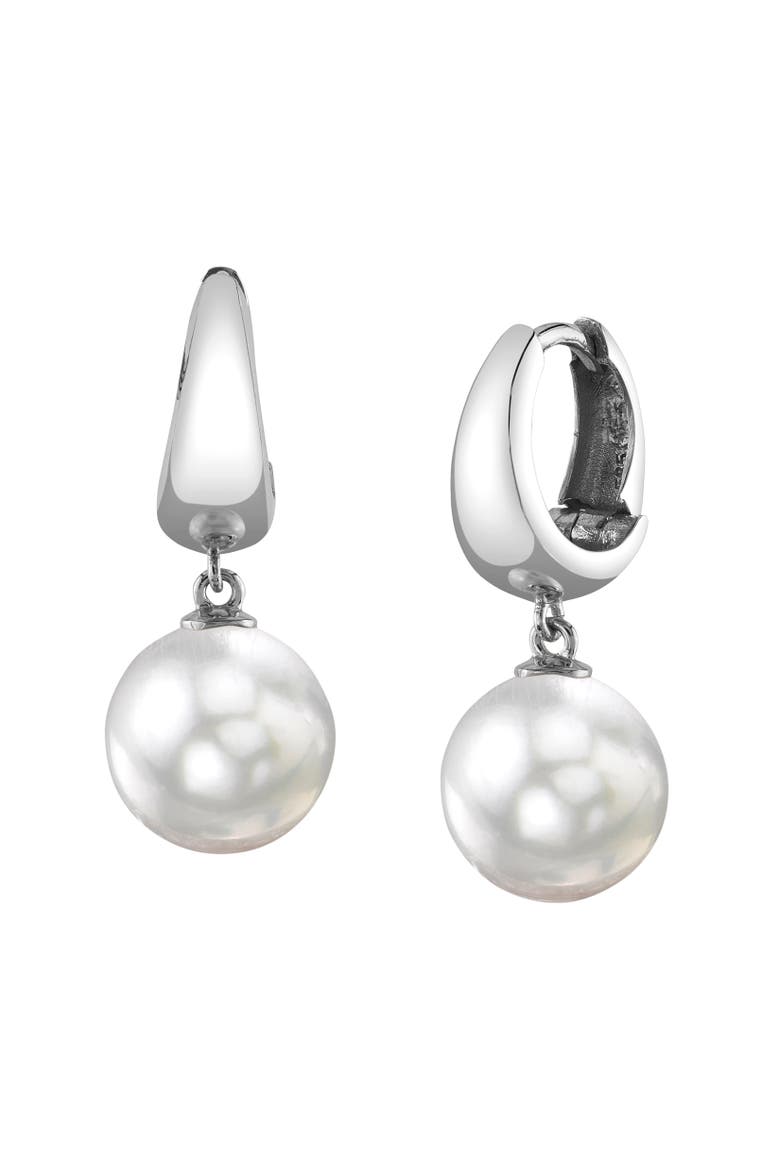 White South Sea Pearl Hoop Willa Dangling Earrings, Main, color, White Gold