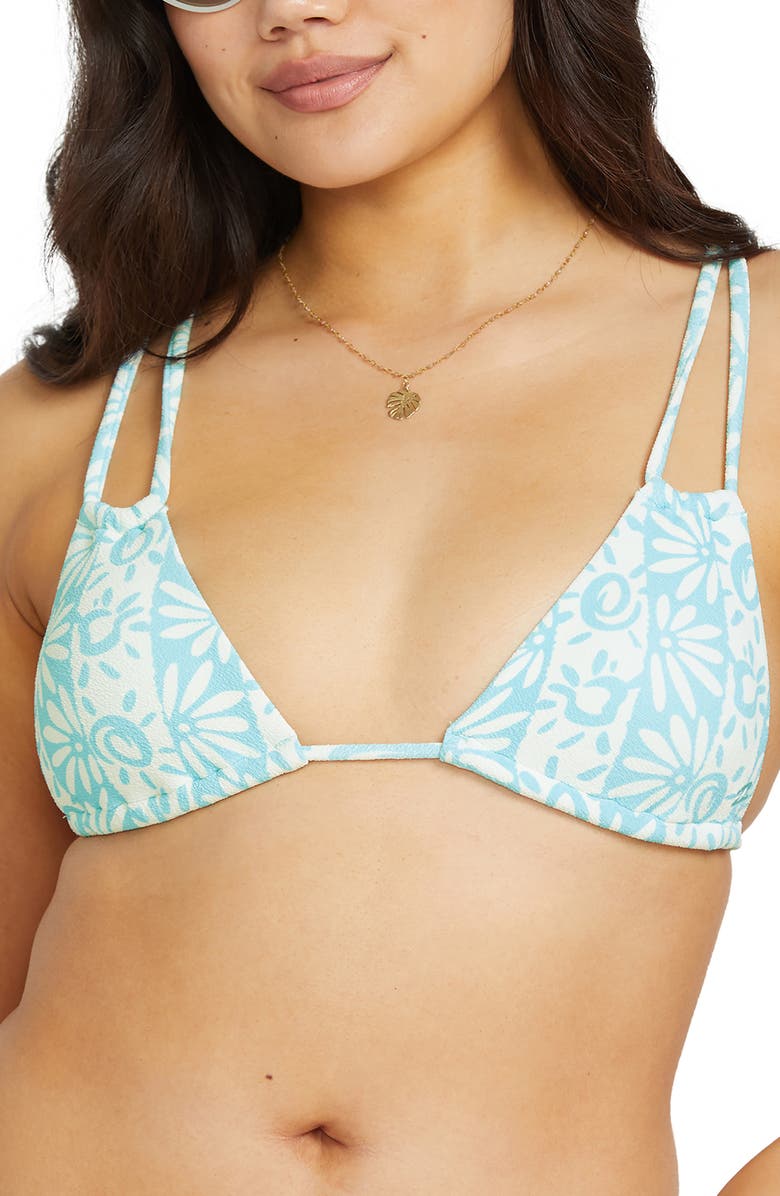 Billabong Happy Dance Avery Triangle Bikini Top, Alternate, color, Sea Spray