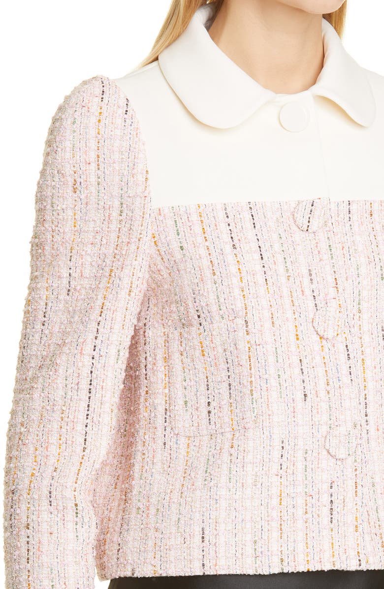 Shushu/Tong Patchwork Tweed Crop Jacket, Alternate, color,