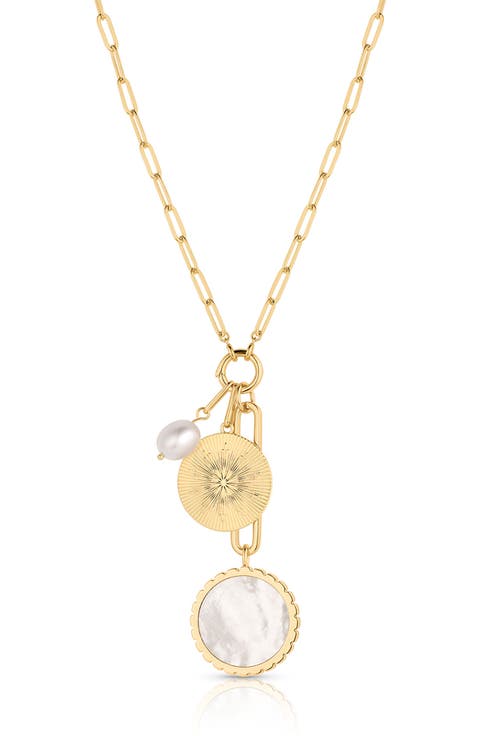 Solario Mother of Pearl Pendant Necklace