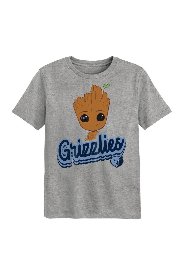 Preschool Memphis Grizzlies Two-Piece Guardians Of The Galaxy T-Shirt Set, Alternate, color, Heather Gray
