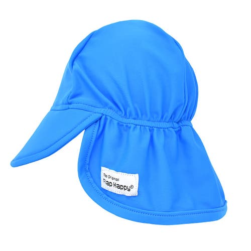 Flap Happy Baby/toddler Upf 50+ Sustainably Made, Uv Blocking Swim Flap Hat In Blue