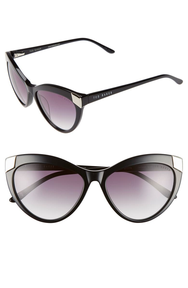 Ted Baker London 57mm Cat Eye Sunglasses, Main, color, 