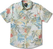 Quiksilver Blueweed Classic Short Sleeve Button-Up Shirt