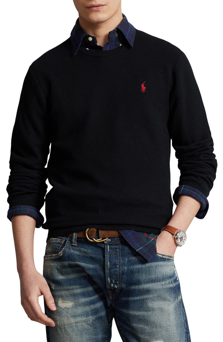 Polo Ralph Lauren Cotton Crewneck Sweater, Main, color, 