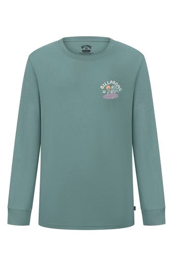 Billabong Kids' Skelly Card Long Sleeve T-shirt In Blue