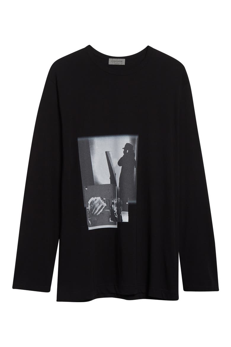 Basic Long Sleeve Graphic T-Shirt, Alternate, color, BLACK