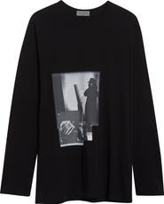Yohji Yamamoto Basic Long Sleeve Graphic T-Shirt