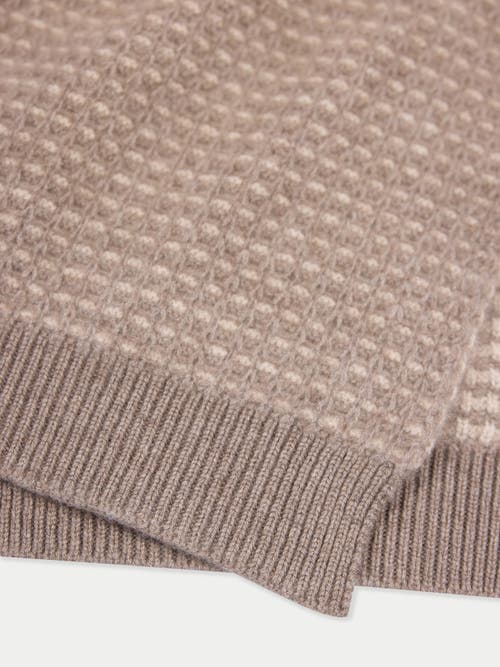 Gobi Cashmere Cashmere Waffle Knit Scarf In Brown