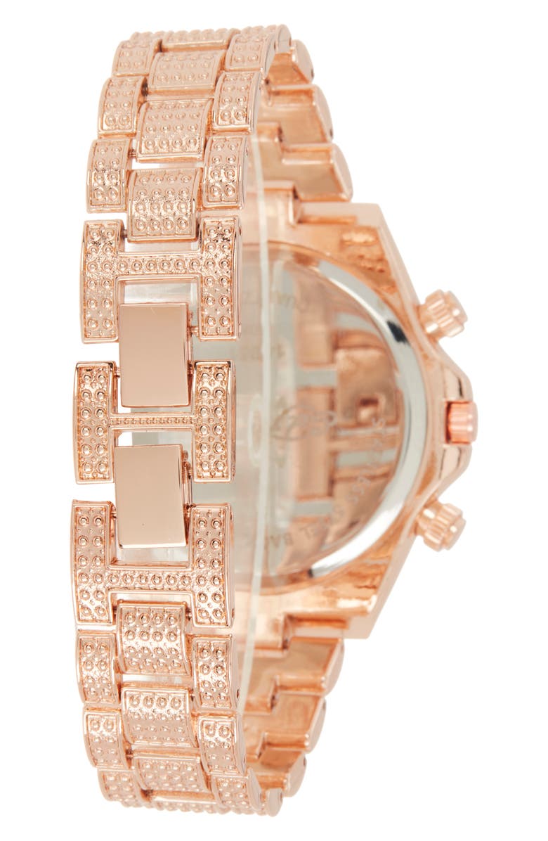 I TOUCH Crystal Bracelet Watch, 40mm x 47.5mm, Alternate, color, Shiny Rose Gold