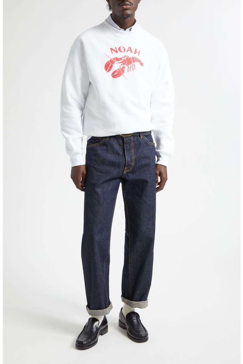 Coastal Crewneck Graphic Sweatshirt, Alternate, color, WHITE