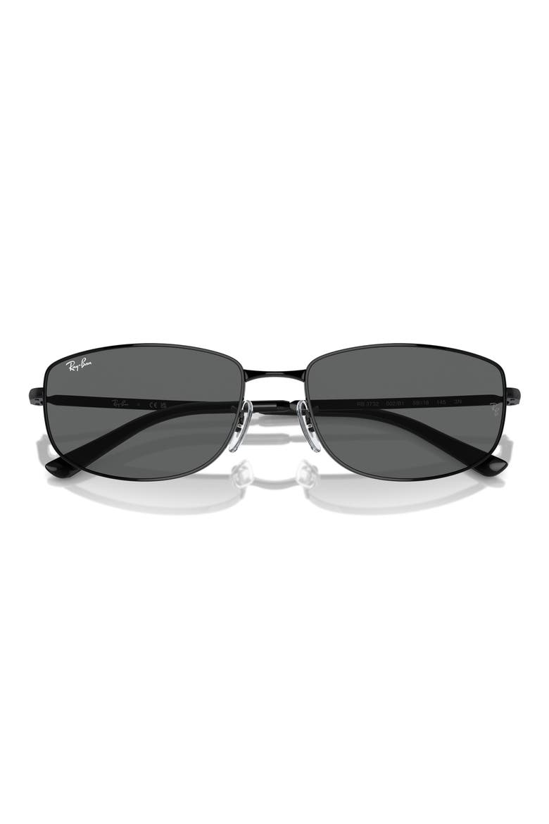 59mm Oval Sunglasses, Alternate, color, BLACK