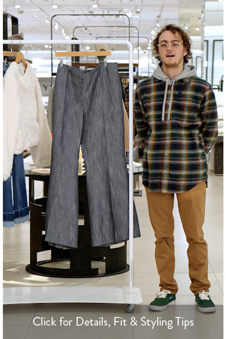 Talifia Sharkskin Twill Flare Trousers video