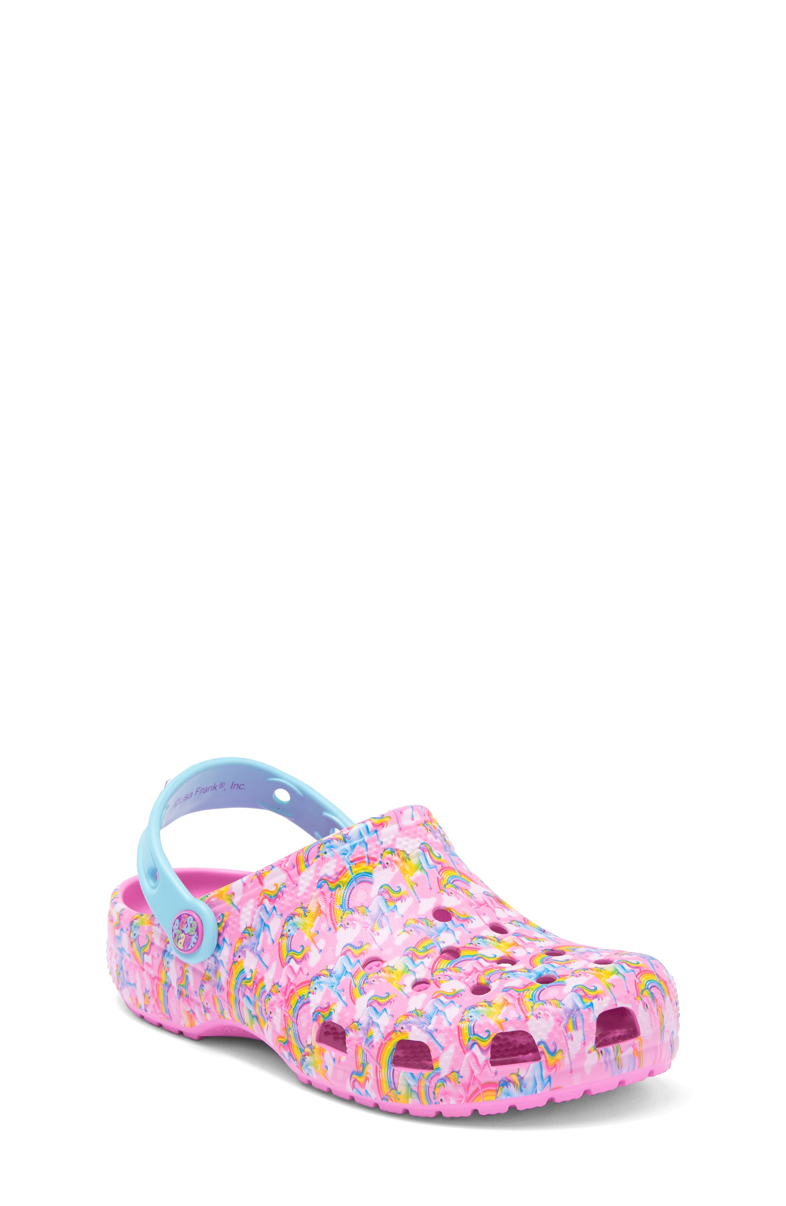 CROCS Kids' X Lisa Frank Rainbow Unicorn Clog, Main, color, 
