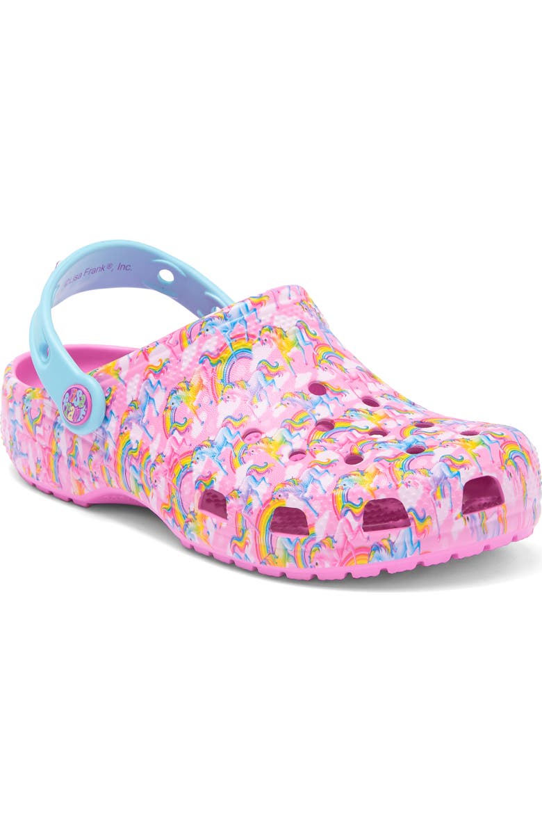 CROCS Kids' X Lisa Frank Rainbow Unicorn Clog, Main, color,