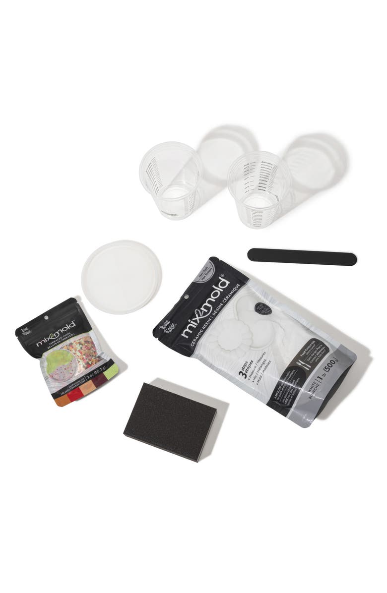 Brea Reese Mix2Mold Terrazzo Ceramic Coaster Kit Diy 6 Coasters, Alternate, color, Multicolored