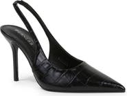 BERNESS Carmine Croc Embossed Faux Leather Slingback Pump