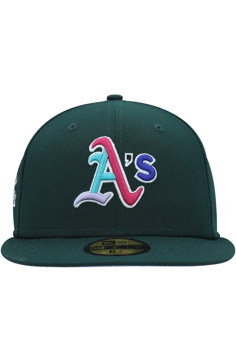 New Era Men's New Era Green Oakland Athletics 1989 World Series Polar Lights 59FIFTY Fitted Hat, Alternate, color, Green