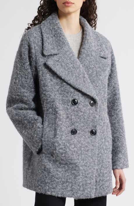 Bernardo Double Breasted Brushed Felt Coat