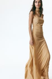 H&M Gathered mesh dress