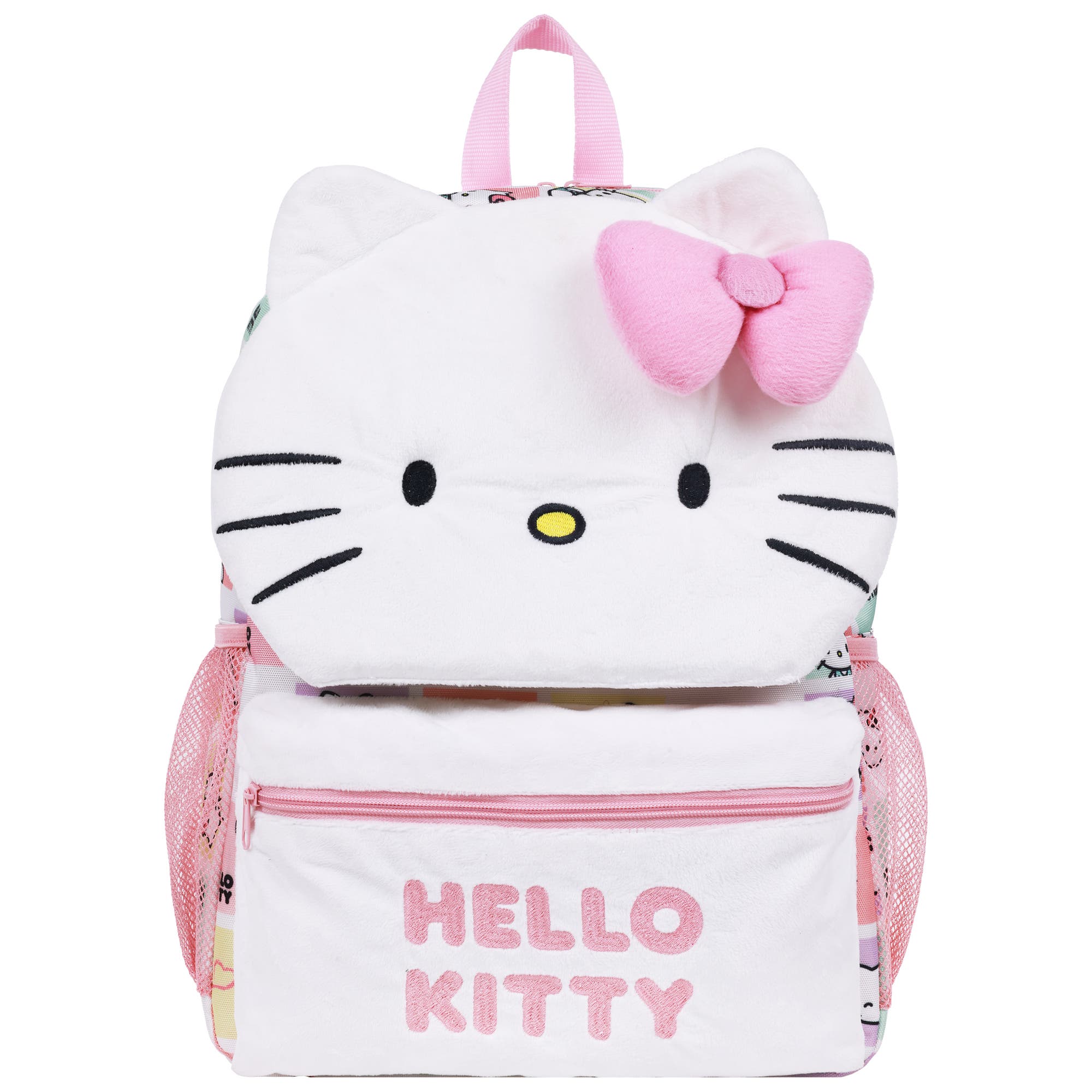 ful sanrio Plush Face Backpack with 3D Bow, Main, color, Multi