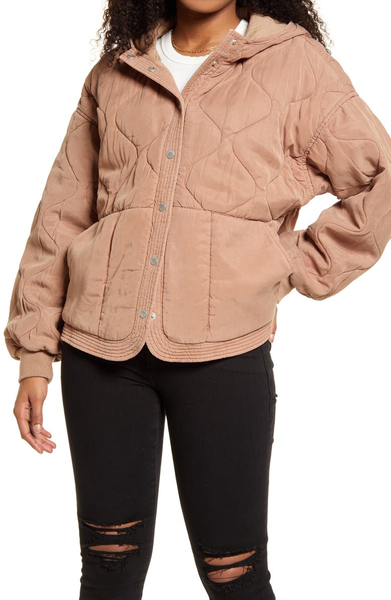 BLANKNYC Quilted Hooded Jacket, Alternate, color,