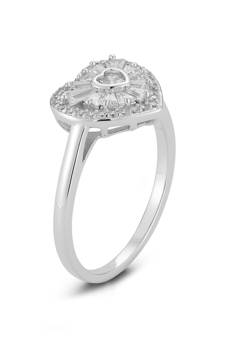 GLAZE JEWELRY Heart Cluster Ring, Alternate, color, Silver