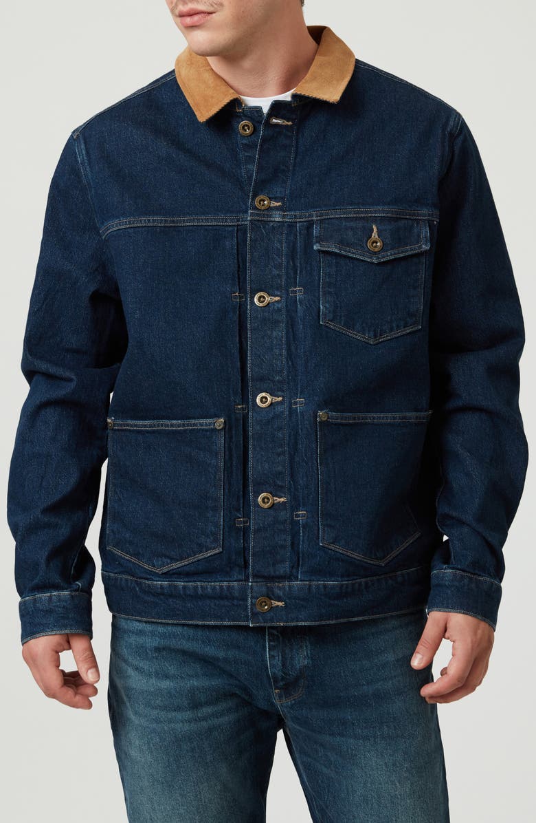 Mavi Jeans Willy Corduroy Collar Denim Jacket, Main, color,