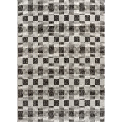 Jonathan Y Darcy Traditional Geometric Bold Gingham Indoor/outdoor Area Rug In Black/cream