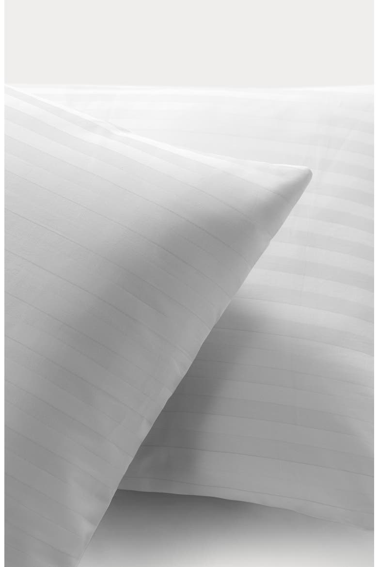 Stripe Turkish Cotton Sateen Pillowcases, Alternate, color, GREY