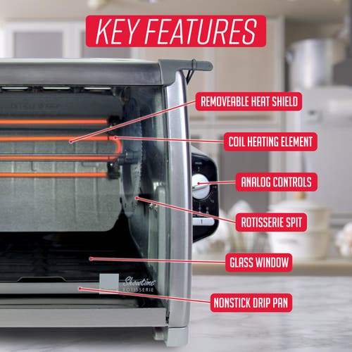 Ronco Modern Rotisserie Oven, Large Capacity (15lbs) Countertop Oven, Multi-purpose Basket For Versatile C In Silver
