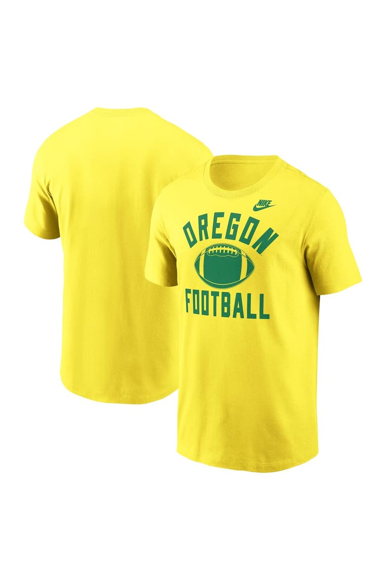 Men's Nike Yellow Oregon Ducks Legacy Football Icon T-Shirt, Alternate, color, Yellow