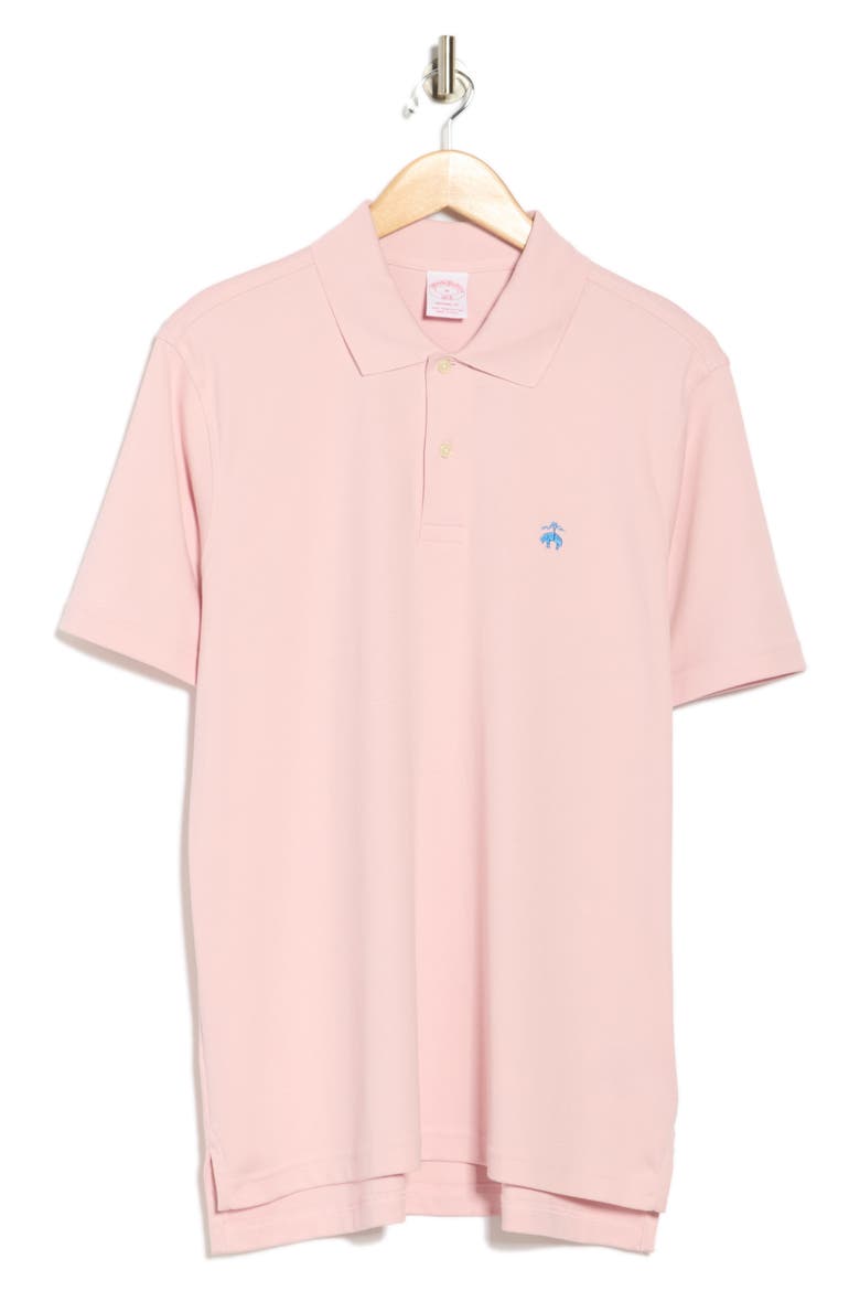 Cotton Interlock Knit Polo, Alternate, color, LIGHT/PASTEL PINK