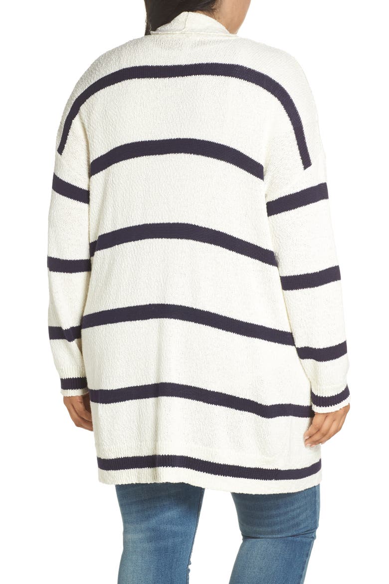 Castaway Stripe Cardigan, Alternate, color, IVORY ROCKAWAY STRIPE