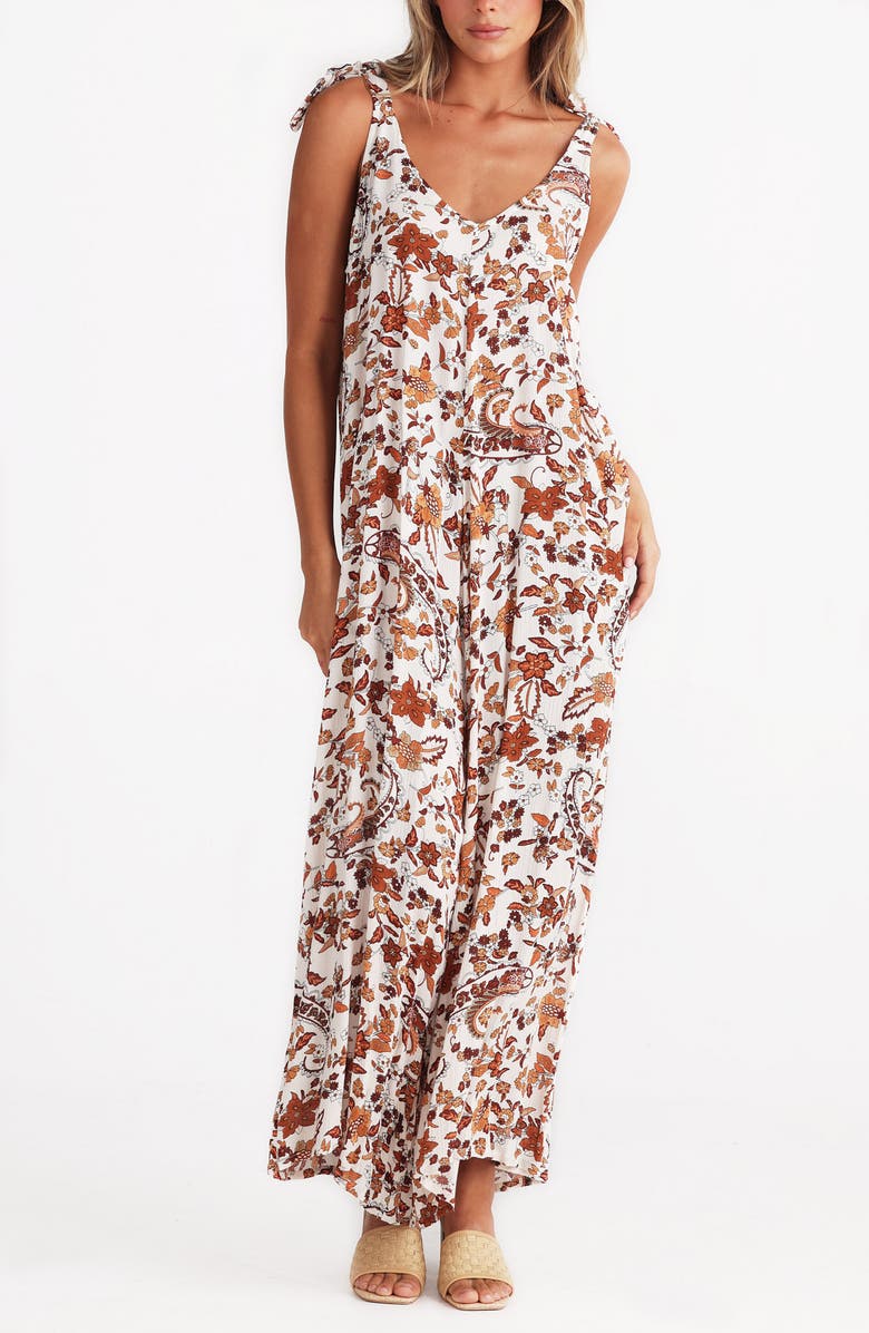 Talisman the Label Temple Floral Wide Leg Jumpsuit, Alternate, color, 
