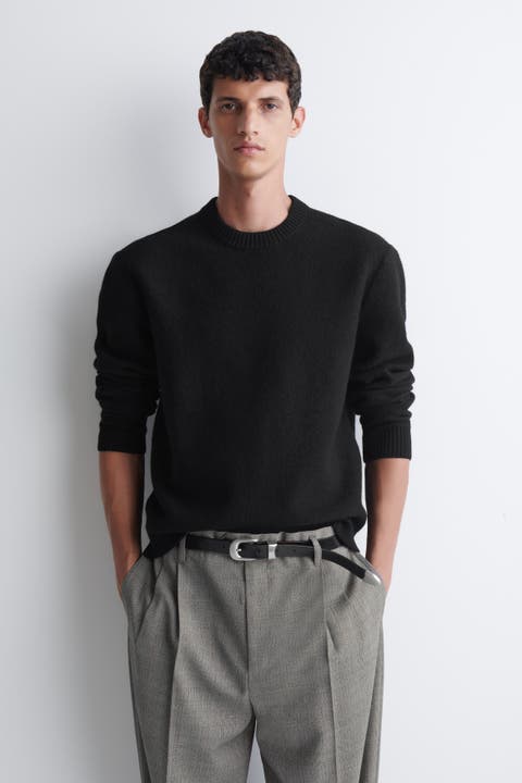 Boiled Merino Wool Crew-neck Sweater