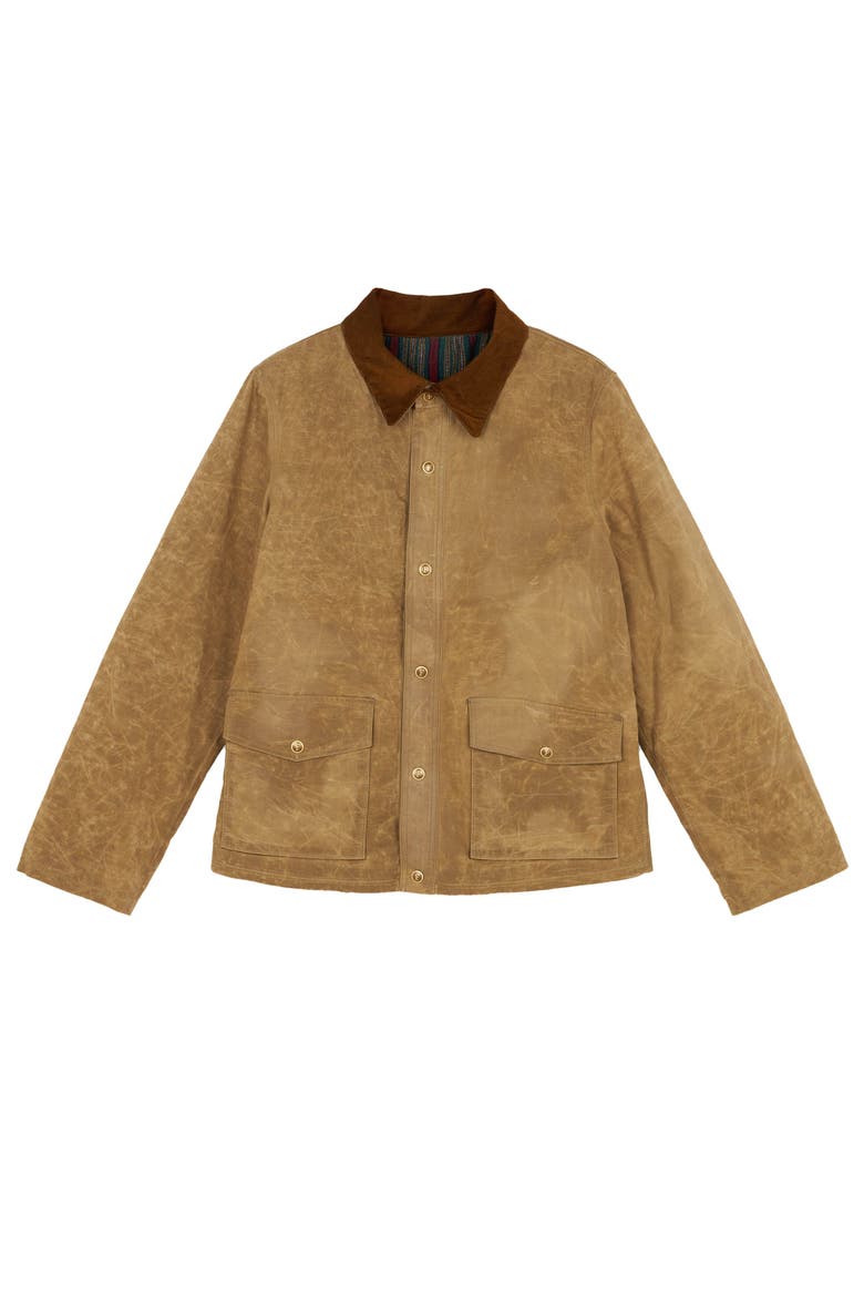 Renny Waxed Cotton Jacket, Main, color, Light Brown