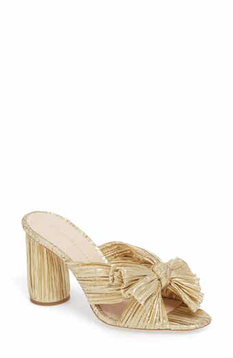 Penny Knotted Lamé Sandal