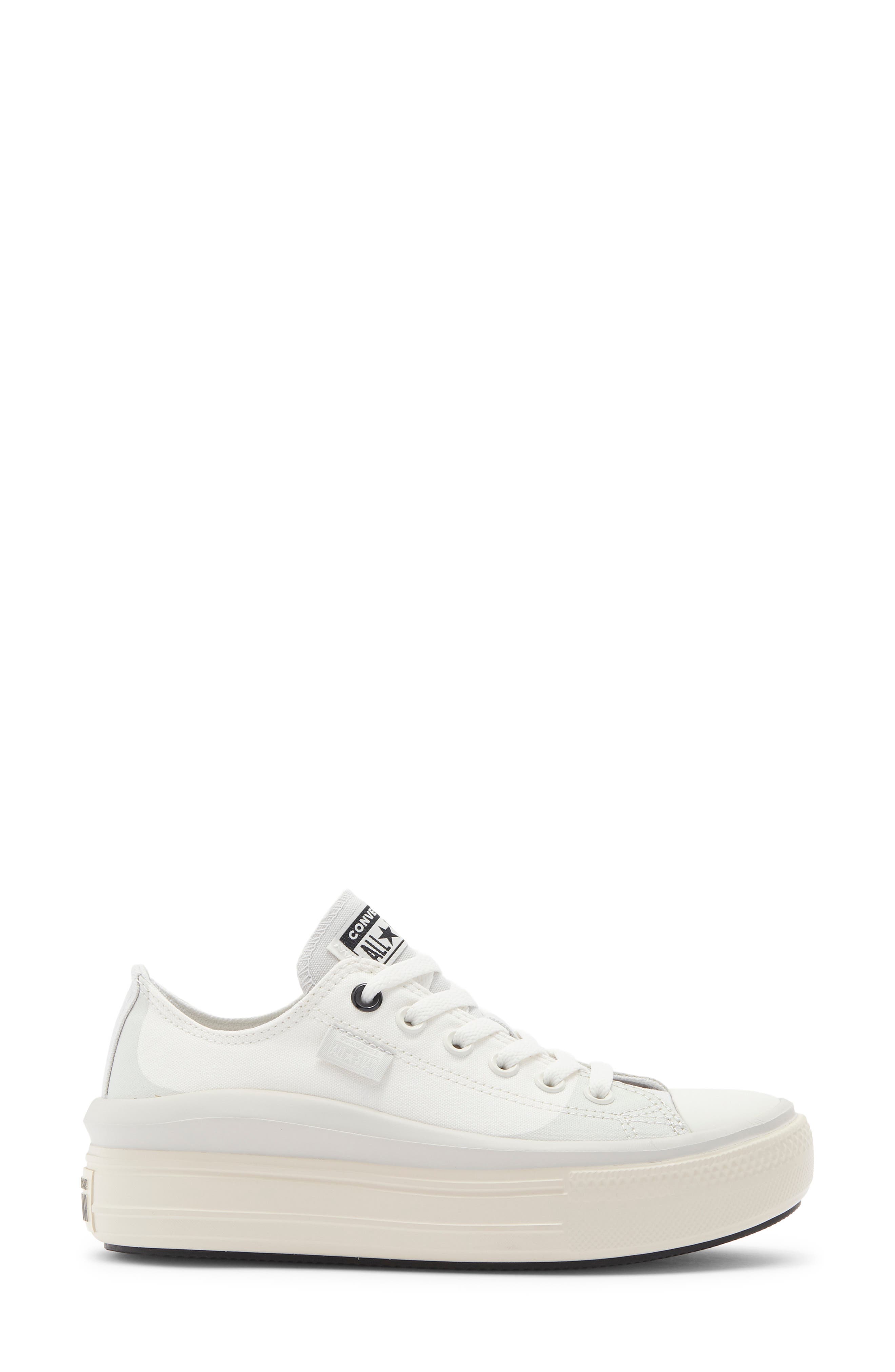 Converse Chuck Taylor<sup>®</sup> All Star<sup>®</sup> Move Low Top Platform Sneaker, Alternate, color, Vintage White/ Barely Grey