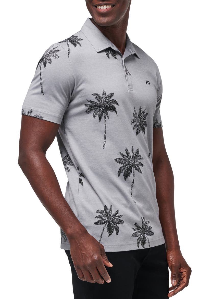 Mesic Palm Tree Polo, Alternate, color, HEATHER GREY