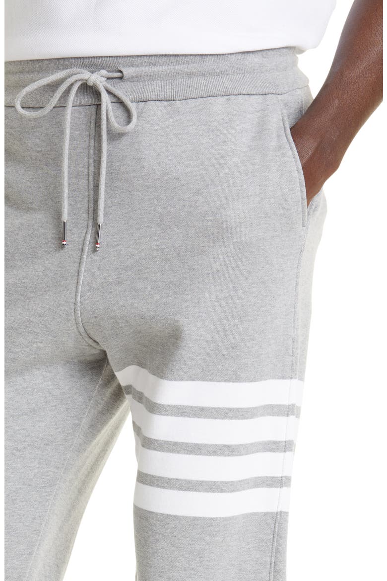 Stripe Jogger Pants, Alternate, color, 068 - LT GREY HTR/OPTIC WHITE
