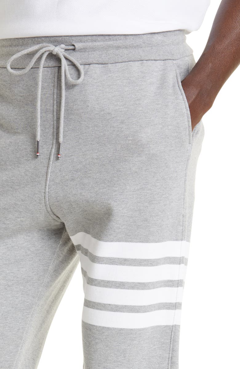 Thom Browne Stripe Jogger Pants, Alternate, color, 068 - Lt Grey Htr/Optic White