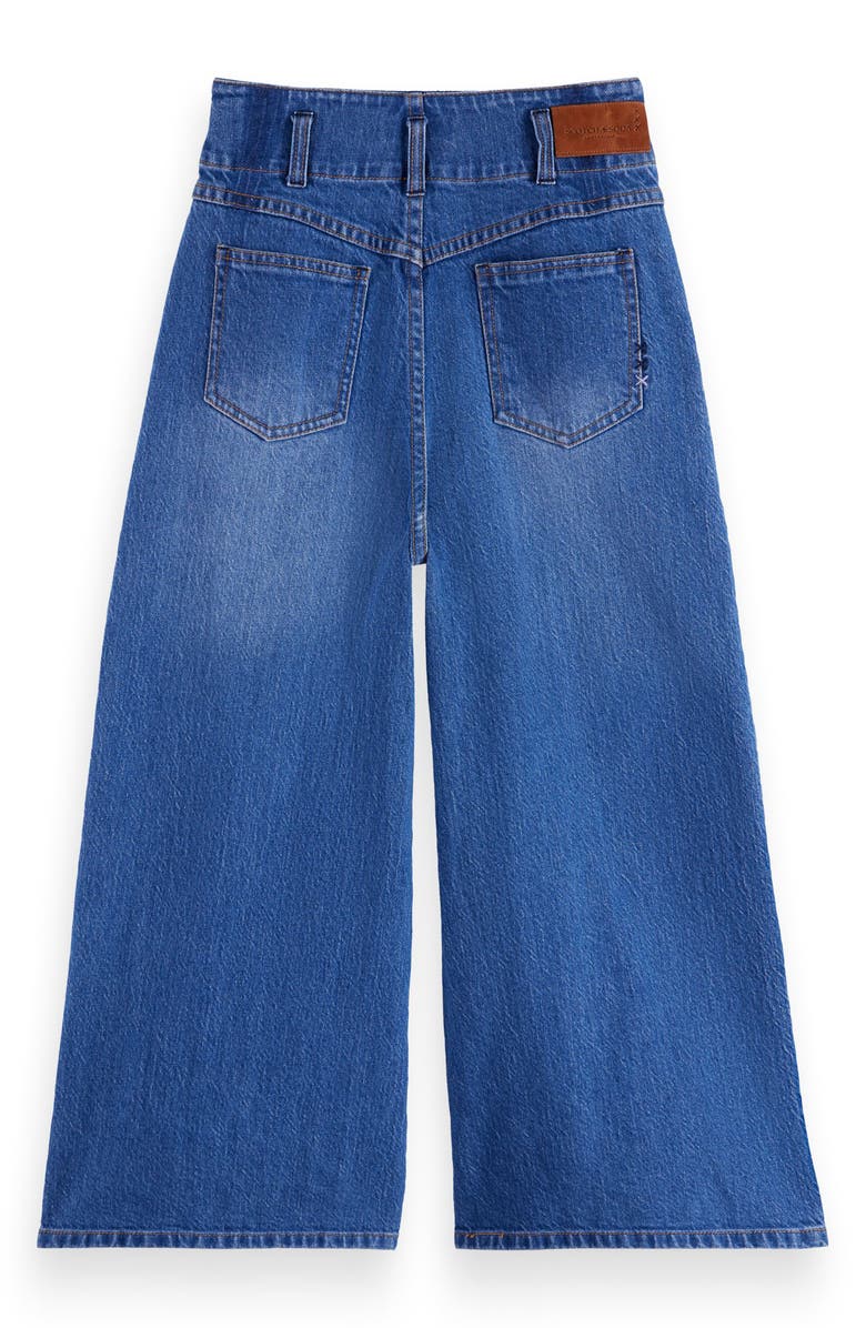 Scotch & Soda Kids' The Wave Custom Fit Wide Leg Jeans, Alternate, color, Navy
